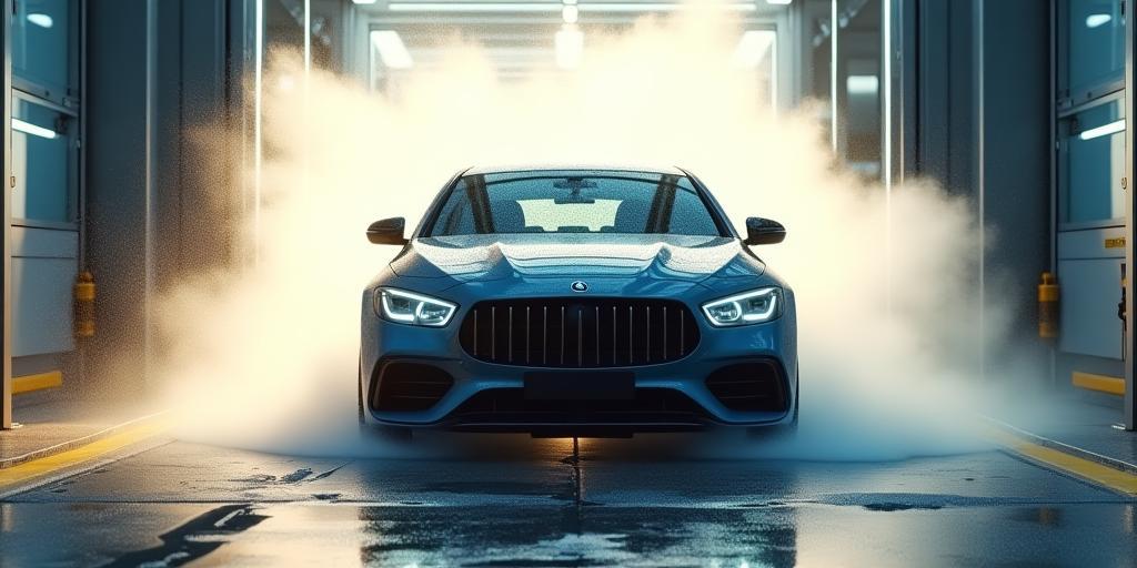 Clean car emerging from Pepin's Autowash, symbolizing knowledge and clarity